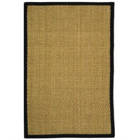 Safavieh Natural Fiber 9 ft. x 12 ft. Power Loomed Large Rectangle Rug - Natural-Black NF114C-9
